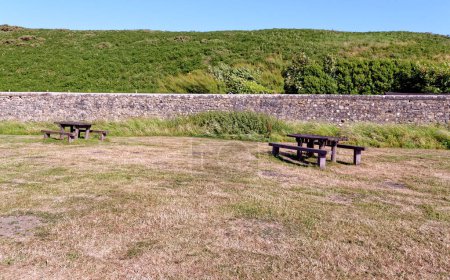Téléchargez les photos : Autour de Dunraven Castle, Southerndown, Glamorgan Heritage Coast, Vale of Glamorgan, South Wales, Royaume-Uni. 25 juillet 2023 - en image libre de droit