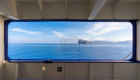 Photo for Wide panoramic view of mallorca coastline on a sunny summer day - Royalty Free Image