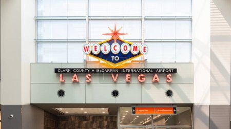 Photo for Las Vegas, Nevada, USA, September 10, 2022 : las vegas welcome sign at LAS McCarran airport - Royalty Free Image