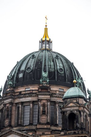 Detail from the Berlin Cathedral or Berliner Dom along the river Spree on the Museum Island of Berlin.