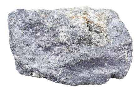 Téléchargez les photos : Gros plan de l'échantillon de pierre naturelle de la collection géologique - molybdène minéral non poli isolé sur fond blanc de l'Altaï - en image libre de droit