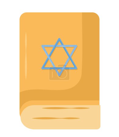 Illustration for Torah bibble with david star over white - Royalty Free Image