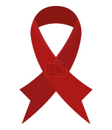 Illustration for World hiv day ribbon over white - Royalty Free Image