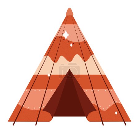 Illustration for Orange tent design over white - Royalty Free Image