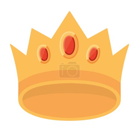 Illustration for King crown design over white - Royalty Free Image