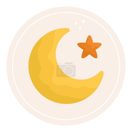 Ilustración de Moon highlight design over white - Imagen libre de derechos