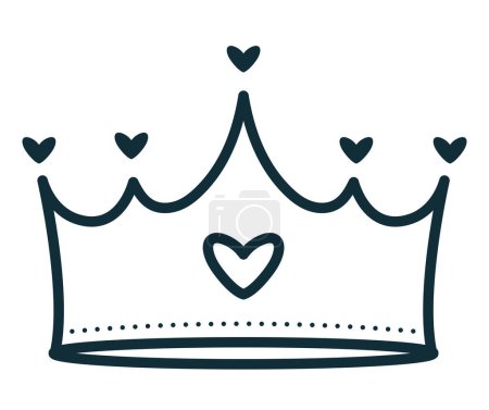 Illustration for Beautiful crown vector over white - Royalty Free Image