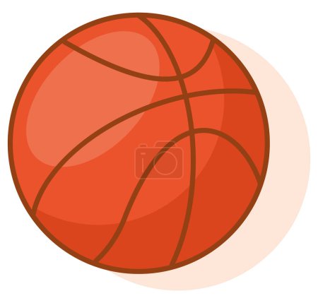 Téléchargez les illustrations : Conception de balle de basket sur blanc - en licence libre de droit