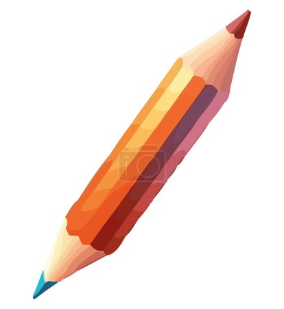 Ilustración de Diseño de lápices multicolores sobre blanco - Imagen libre de derechos