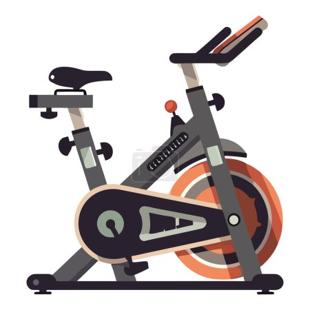 Illustration for Gym bicycle vector illustration over white - Royalty Free Image