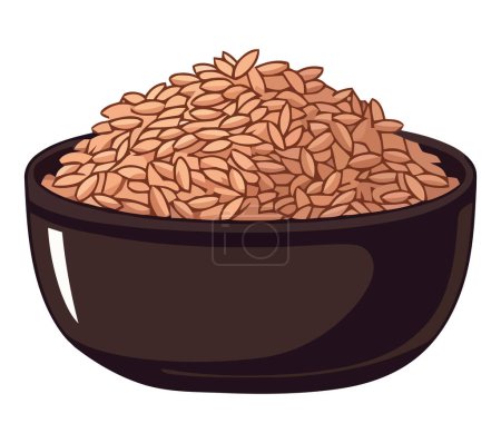 Ilustración de Ilustración de diseño de arroz orgánico sobre blanco - Imagen libre de derechos