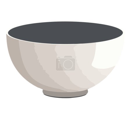 Illustration for Earthenware bowl design over white - Royalty Free Image