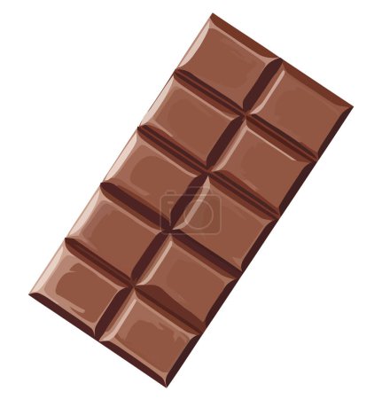 sweet chocolate bar vector illustration over white