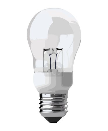 Photo for Energy light bulb illustration over white - Royalty Free Image