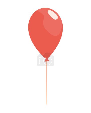 red balloon design over white