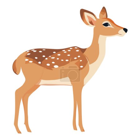 Illustration for Adorable deer design over white - Royalty Free Image