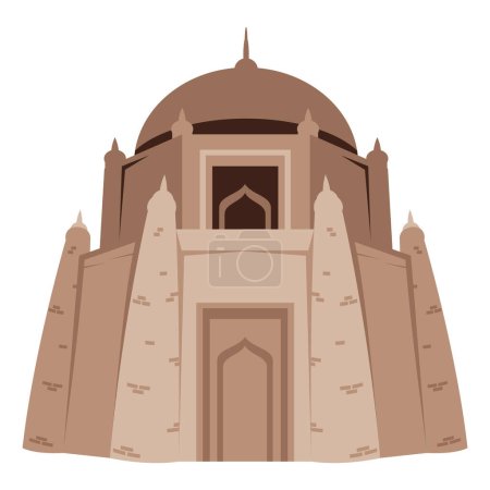 Téléchargez les illustrations : Mazar e quaid pakistan monument vecteur isolé - en licence libre de droit