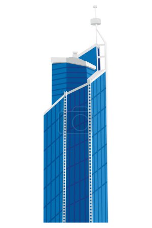 Ilustración de Rascacielos centro edificio vector aislado - Imagen libre de derechos