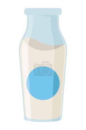 Photo for Milk bottle fresh illustration vector - Royalty Free Image
