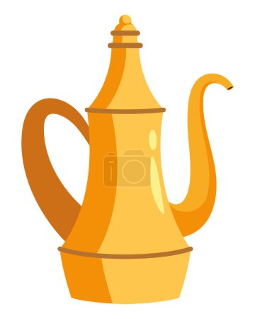 Photo for Antique tea pot illustration isolated - Royalty Free Image