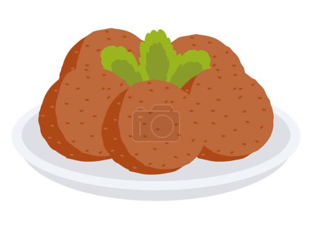 Photo for Iftar arabic food illustration vector - Royalty Free Image
