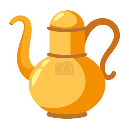Photo for Arabic tea pot illustration isolated - Royalty Free Image