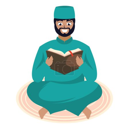 Photo for Laylat al qadr prayer illustration vector - Royalty Free Image