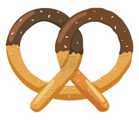 Photo for Pretzel and chocolate illustration vector - Royalty Free Image