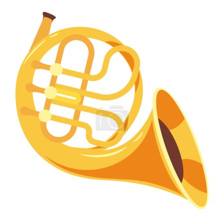 Photo for Jazz french horn instrument illustration vector - Royalty Free Image