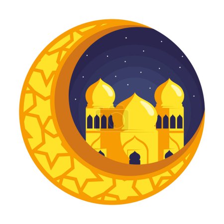 Photo for Eid al fitr celebration illustration design - Royalty Free Image