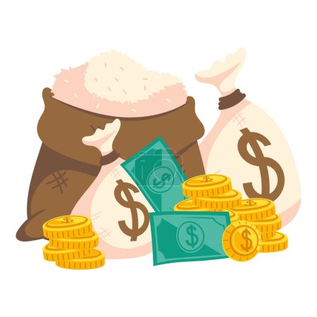 zakat money benefit illustration vector