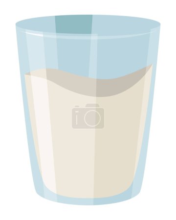 Photo for Milk glass beverage illustration vector - Royalty Free Image