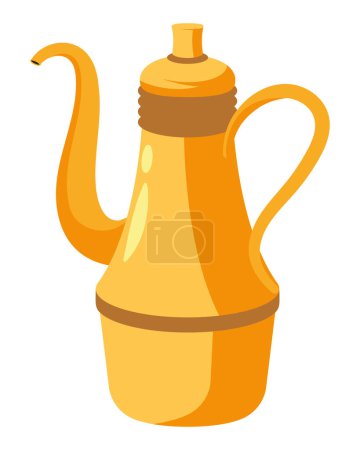 Photo for Arabian tea pot illustration isolated - Royalty Free Image