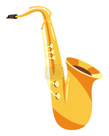Photo for Jazz saxophone instrument illustration vector - Royalty Free Image