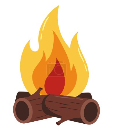 festa junina bonfire illustration design