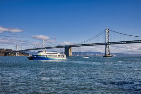 Photo for Bay Bridge between Oakland and San Francisco, California, USA - Royalty Free Image