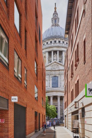 Photo for St. Pauls Cathedral, viewed from Paternoster Square in London, UK - Royalty Free Image