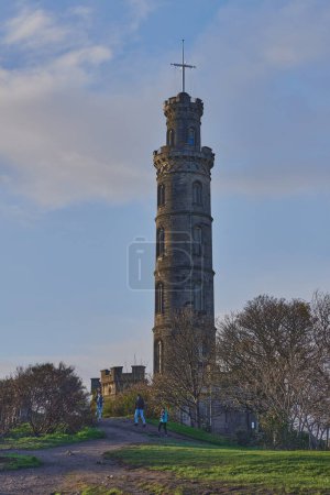 Photo for Nelson Monument on Calton Hill in Edinburgh, Scotland - Royalty Free Image