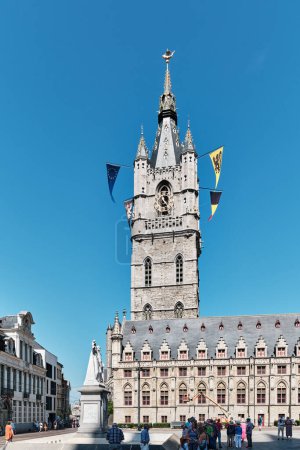 Photo for The belfry of Ghent, a famous Flemish town in Belgium - Royalty Free Image