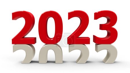 Photo for 2022-2023 change represents the new year 2023, three-dimensional rendering, 3D illustration - Royalty Free Image