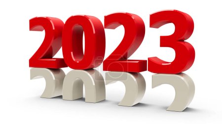 Photo for 2022-2023 change represents the new year 2023, three-dimensional rendering, 3D illustration - Royalty Free Image