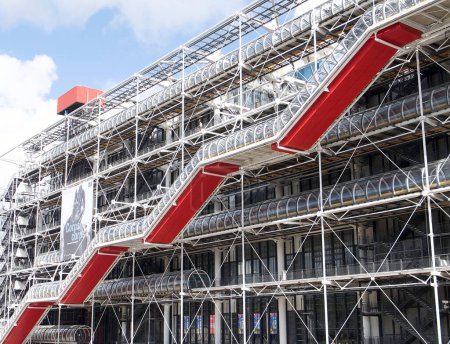 Foto de Centro Pompidou en París, Francia. Centro Pompidou es un Centro de Arte y Cultura. - Imagen libre de derechos