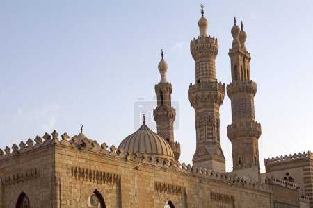 Al-Azhar Mosque at Cairo in the islamic core of the city, Egypt. 
