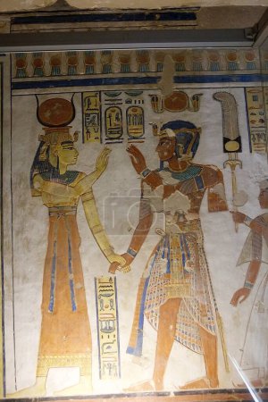 Foto de Amonherkhepshef tom en Luxor, Egipto. Era hijo de Ramsés III. Su tumba fue descubierta por Ernesto Schiapparelli en 1903 - Imagen libre de derechos