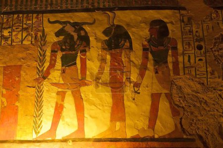 Nofretete im Tal der Königin in Luxor, Ägypten. Sie war die Frau von Ramses II. Sein Grab wurde 1904 von Ernesto Schiapparelli entdeckt