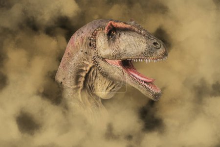 Photo for Carcharadontosaurus ,dinosaur in the dark - Royalty Free Image