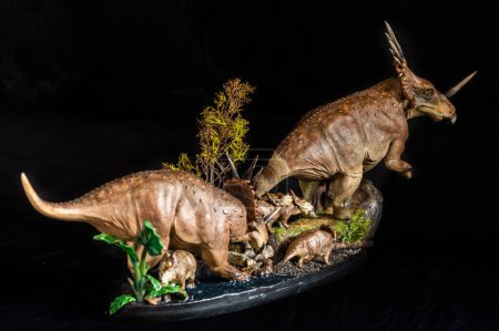 Styracosaurus dinosaurus im Dunkeln