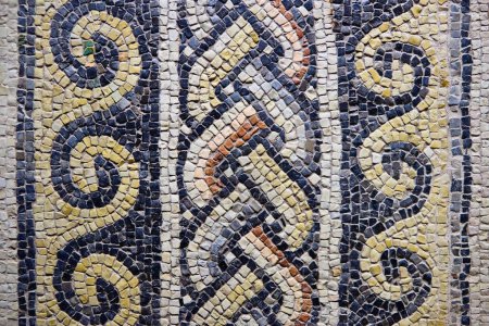 Geometric mosaic in Zeugma archaeological museum, Gaziantep, Turkey