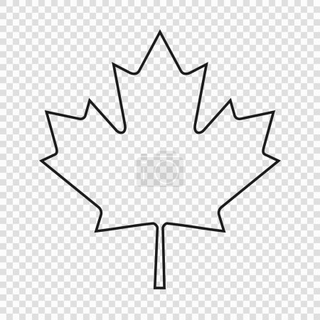 Ilustración de Esquema de línea delgada de Canadá. Símbolo nacional sobre fondo transparente - Imagen libre de derechos