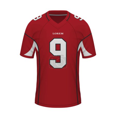 Illustration for Realistic American football shirt of Arizona, jersey template for sport uniform - Royalty Free Image